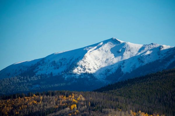 vail mountain snow dusting